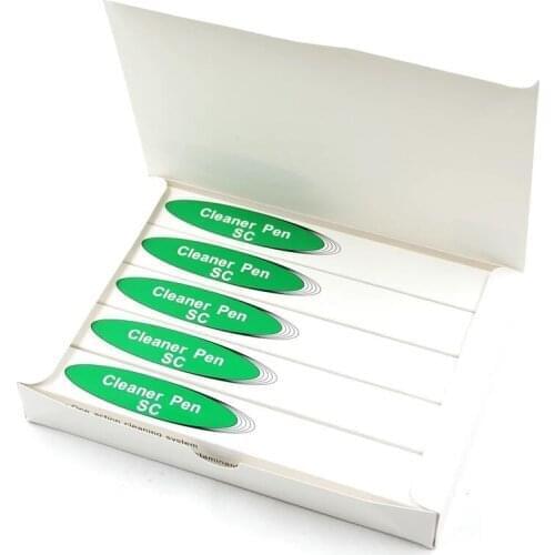 [100% New] 5PCS One-Click Fiber Optic Connector Cleaner Pen 800 times for SC ST FC 2.5mm and LC 1.25mm Adapters Cleaner Tool