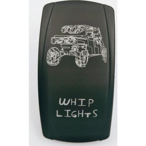 12v,20A/24v,10A CAR rocker switch WHIP LIGHTS symbol LED Light Lasered 5 Pins ON-OFF Switch for Car Boat camper RV SUV