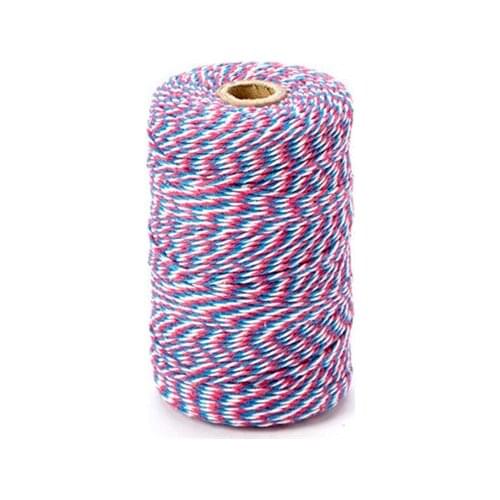 3 Spools (110yard/spool) Pick Colors Blue Red White Striped Bakers Twine 12ply,4th of July Patriotic Cotton Twine,String,Cords