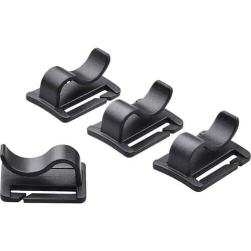 4 Outdoor Climbing Water Bag Water Pipe Fixing Clips Suitable For Hiking and Cycling Black Hose Fasteners Clip
