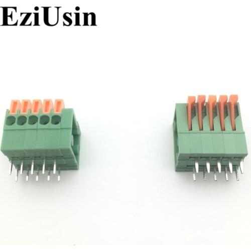 50pcs CY/DG/KF141V 141R 2.54mm PCB Mounted Screw Spring Terminal Block Connector 2.54 2P 3P 4P 5P 6P 7p 8p 9p 10p FFKDS/H/V