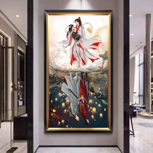 5d diy diamond painting Tian Guan Ci Fu full square/round diamond embroidery mosaic Anime character cross stitch kit Home decor