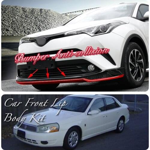 Car Bumper Lip Front Spoiler Skirt Deflector For Saturn LW1 LW2 LW200 LW300 Tune Car Modified Body Kit VIP Hella Flush Lips