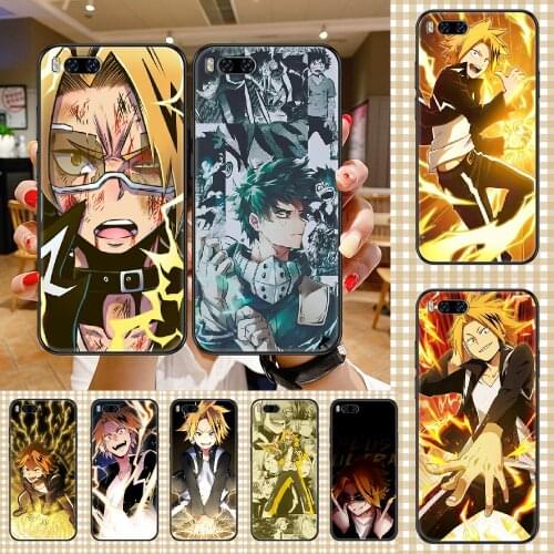 Denki Kaminari My Hero Academia Phone case For Xiaomi Mi Max Note 3 A2 A3 8 9 9T 10 Lite Pro Ultra black art coque luxury back