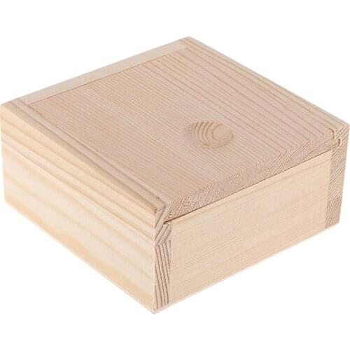 Plain Wood Box,Tea Storage Box,Jewelry Box,Home Organizer Case Push&Pull Lid