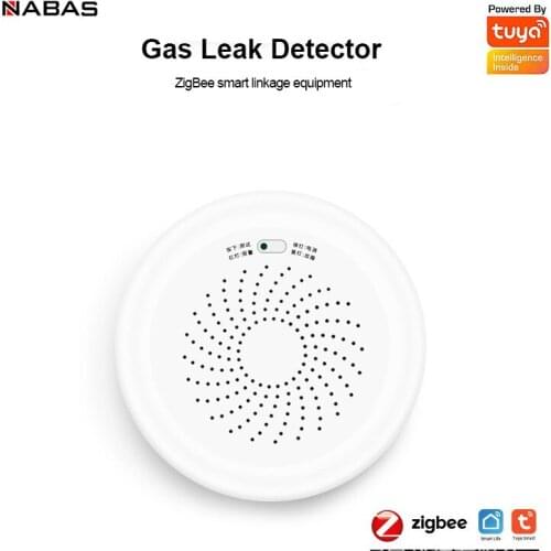 NABAS Tuya Smart ZigBee Gas Leak Detector Gas Sensor Detector Voice Warn Sensor Home Security Protection Tuya/Smart Life App