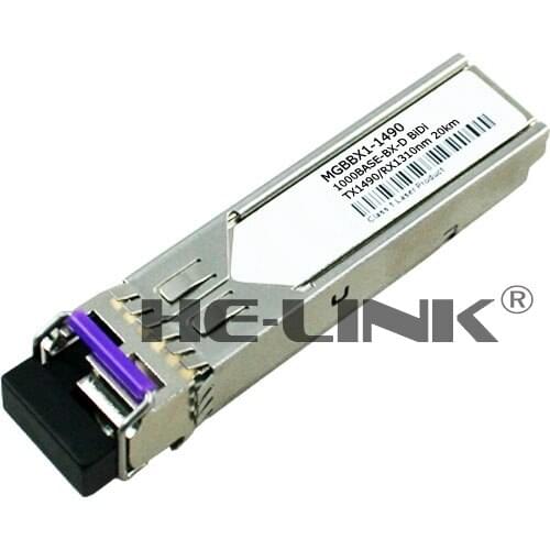MGBBX1-1490 - 1000Base-BX-U 20km Tx1490nm/Rx1310nm LC (Compatible with Linksys)