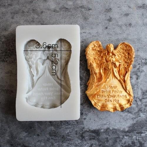 Angel / Ping An Angel Silicone Mould DIY Fondant Cake Decoration Mould, Aroma Candle, Clay, Decoration Mould, Kitchen Baking Acc