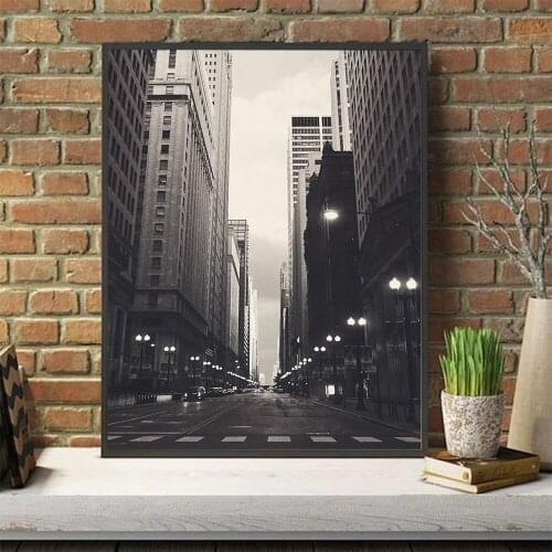 Cute building Wall Art Canvas Painting Nordic Posters And Prints Wall Art Picture Living Room Bedroom Wall Decor Picture