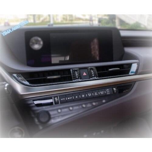Lapetus Car Styling Center Warning Alarm Light Switch Air Condition AC Outlet Vent Frame Cover Trim ABS For Lexus ES 2018 - 2021