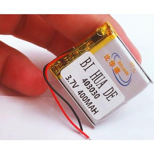 Li-Po 2pcs [SD] 3.7V,400mAH,[403030] Polymer lithium ion / Li-ion battery for TOY,POWER BANK,GPS,mp3,mp4,cell phone,speaker