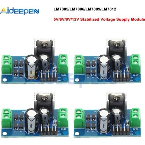 LM7805 LM7806 LM7809 LM7812 DC/AC Three Terminal Voltage Regulator Power Supply Module 5V 6V 9V 12V Output Max 1.2A