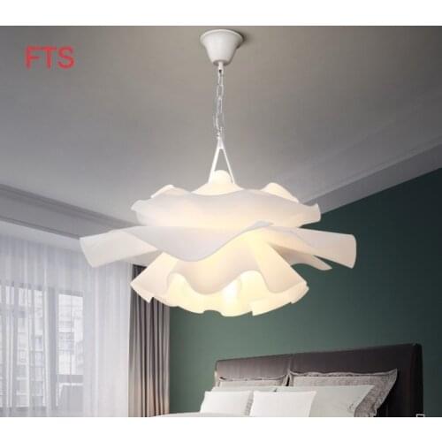 Bedroom lamp Nordic creative girl simple princess room chandelier clothing store lamp living room lamp net red flower chandelier