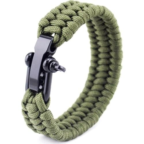 Men Braided Multi-function Outdoor Paracord Survival Bracelet & Bangle Camping Rescue Emergency Rope Bracelets For Women