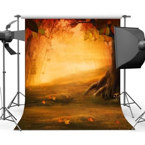 MOCSICKAAutumn Park Background for Photographers Maple Leaves Backdrop for Photo Studio Printed S-2274