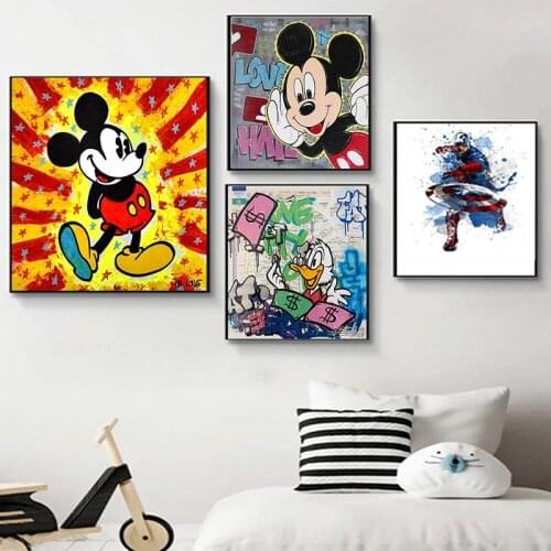 Disney Diamond Painting Cross Stitch Kits Anime Mickey Mouse Donald Duck Mosaic Diamond Embroidery Full Square Drill Home Decor
