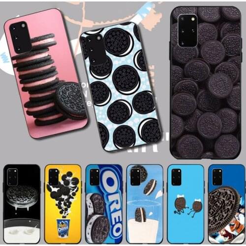 PENGHUWAN Oreo Biscuits Black TPU Soft Phone Case Cover for Samsung S20 plus Ultra S6 S7 edge S8 S9 plus S10 5G