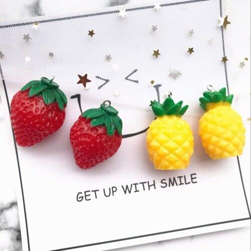 ZALEBABA 3d resin popcorn charms very cute keychain pendant necklace pendant for DIY decoration