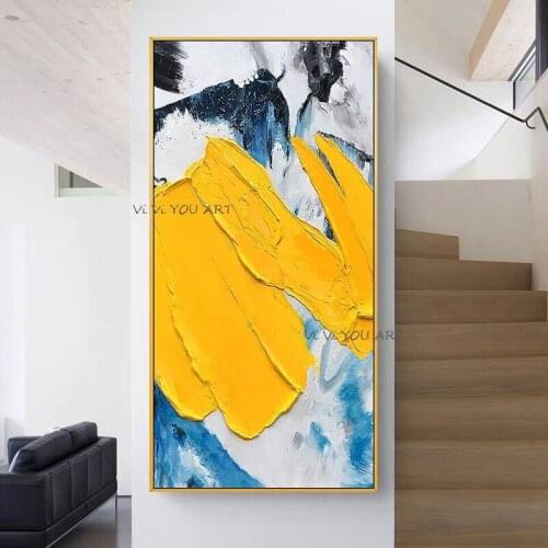 Modern Minimalist Art Hand Abstract Oil Porch Living Room Decoration European Style American Light Luxury Painting Frameless