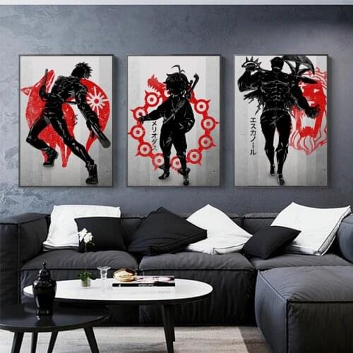 Modern Style Wall Art Canvas Painting Anime Seven Deadly Sins Posters and Prints Pictures Home for Living BedRoom Decoration
