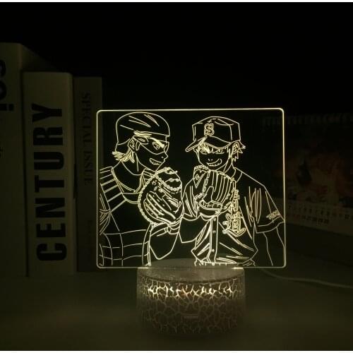 Ace of Diamond Anime LED White Base Light for Kids Birthday Gift Bedroom Decor Nightlight Manga Night Light Room Table Lamp