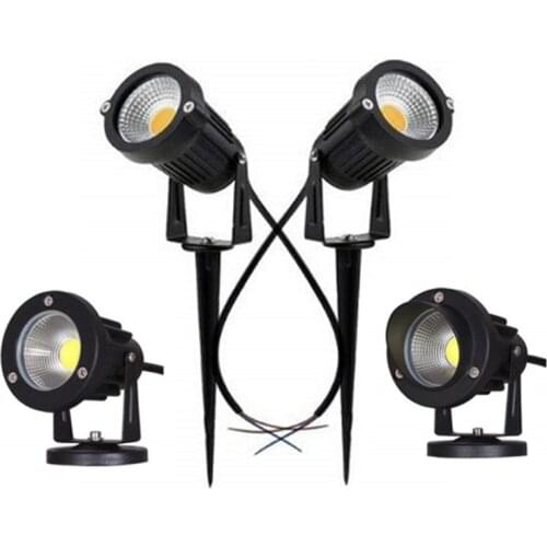 Outdoor LED Garden Lawn Light 5W 10W Landscape Lamp Spike Waterproof AC85-265V DC12V Path Bulb Warm White Green Spot Lights