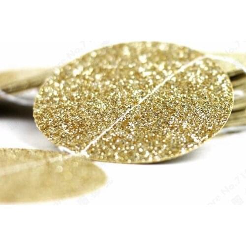 Champaign Gold Sparkly Glitter Circle Garland DIY Glittery Circle Confetti Garland for Showers Birthday Wedding Christmas Decor
