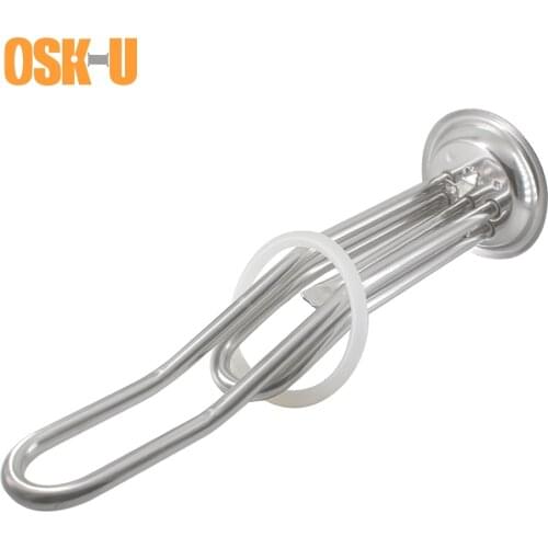 93mm Flange Diameter Water Heater Element 220V Stainless Steel Flanged Water Heating Tube for Water Dispenser 1.5KW/2KW