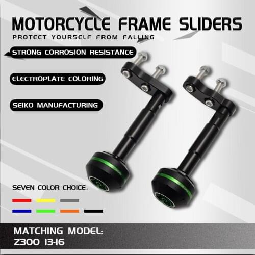 High quality cnc aluminum Motorcycle parts for Z300 13 14 15 16 frame sliders crash engine tank protector
