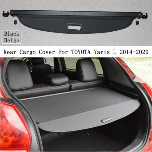 Rear Cargo Cover For TOYOTA Yaris L 2014-2020 Privacy Trunk Screen Security Shield Shade Black Beige Auto Accessories