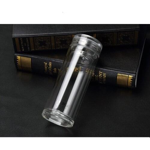 1PC Water Bottle for Tea Double Glass Drinkware with Tea Infuser Leakproof My Bottle Coffee Bussiness Office Gift EKD 1475