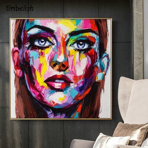 1 Pieces Nielly Knife Girls Face Modern Home Decor Wall Pictures For Living Room HD Print On Canvas Oil Painting Bedroom Posters