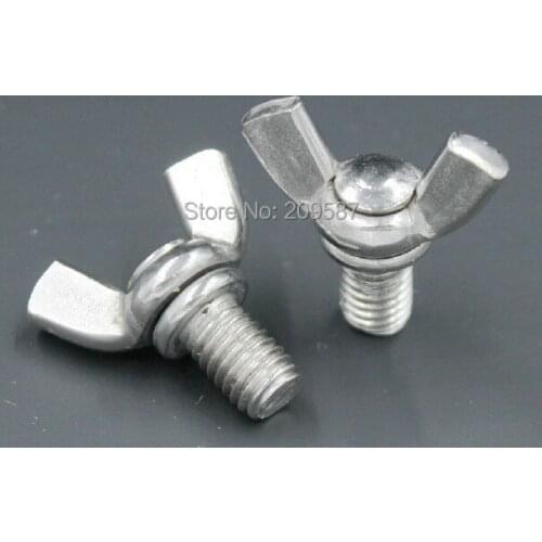 10pcs M6x12mm 304 Wing Bolt Butterfly Bolt Screws Freeship