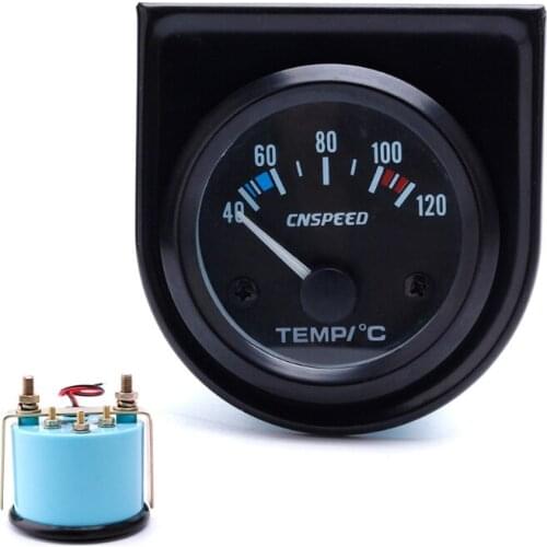 2" 52mm Black Car Auto Digital LED Water Temp Temperature Gauge Kit 40-120℃ New Dropshipping