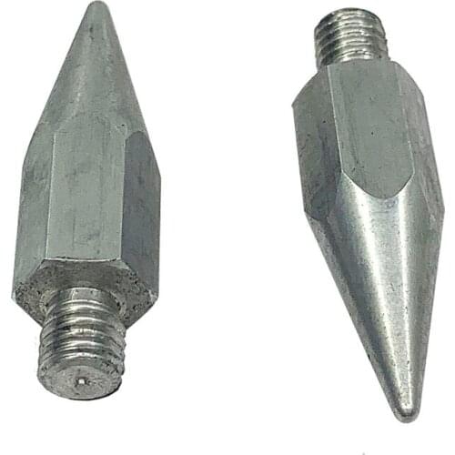2 Pcs M8 GPS Prism Pole Point Tip Sharp Replacement Diameter 7.5mm Surveying Rod 38mm Stainless Stee