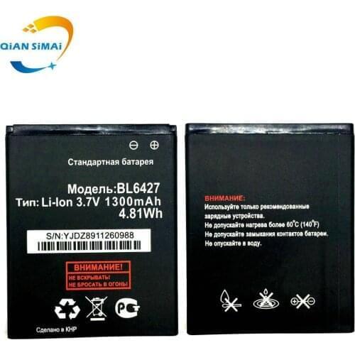 5pcs High Quality BL6427 1300mAh Replacement Battery For Fly FS407 STRATUS 6 phone Free Shipping + Tracking Code
