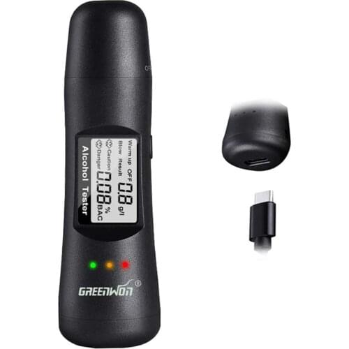 2020 newest breath alcohol tester professional Breathalyzer With LCD Screen Digital Alcohol Detector Powered By USB Charger