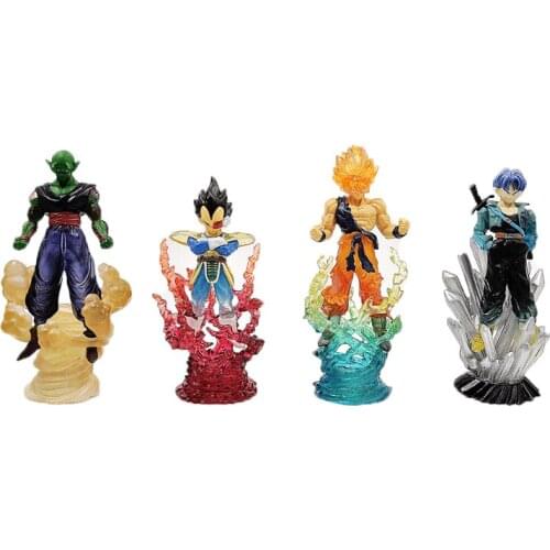 Bandai Dragon Ball Son Goku Trunks Vegeta Iv Piccolo Garage Kit Pvc Assembly Model Western Animiation Action Figure Kids Toys
