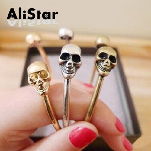 Punk Vintage Skeleton Design bracelets Bangles for Women and Men Old Fashion Stylish Free Size Bangle #BR035