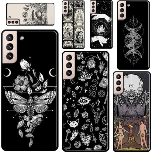 Occult Witchcraft Moon Gothic Witch Cover For Samsung Galaxy S21 Ultra Note 20 Note 10 S8 S9 S10 S20 Plus S20 FE Phone Case