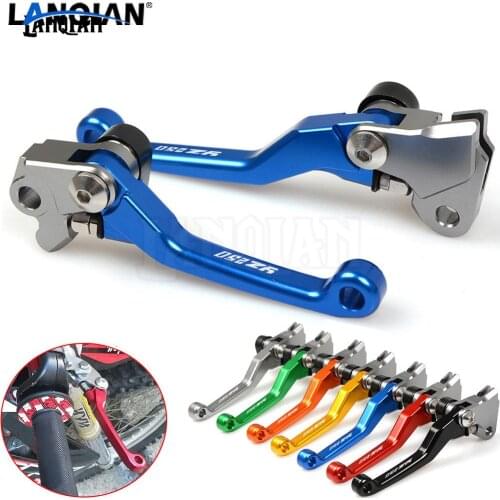 Black CNC Laser Printing Motorcycle Dirt bike Pivot Brake Clutch Levers For YAMAHA YZ250 2001-2007 YZ 250 Motocross Accessories
