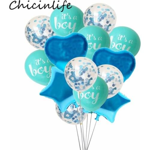 Chicinlife Its a Boy/Girl Balloon Birthday Party Star Heart Foil Balloon Baby Shower Kids Favors Gender Reveal Party Supplies