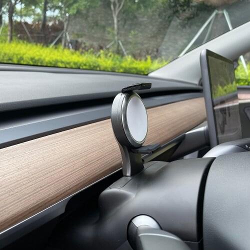 Super Wireless Phone Charger Holder for Tesla Model 3 Y Charging Pad Mount Bracket HUD Behind Steering Wheel 2021 Accessories