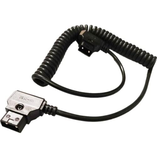 D-TAP Male To Male Stretch Spring Cable For DSLR Rig Cable for Anton Bauer Battery,Dtap 2Pin Male Cord,BMCC,4pcs ,Free shipping