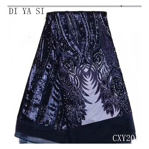 Sequin lace fabric African Tulle Lace Fabric French Lace Fabric sparkle New arrival guipure lace fabric with glitter