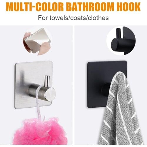 Towel Wall Mounted Hook Home Bathroom Stainless Steel Coat Hook Rustproof Hook Hanger for Kitchen Hardware