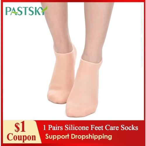 1 Pairs Silicone Feet Care Socks Full Length Moisturizing Gel Heel Socks Remove Cracked Cutin Non-slip Foot Skin Care Protector