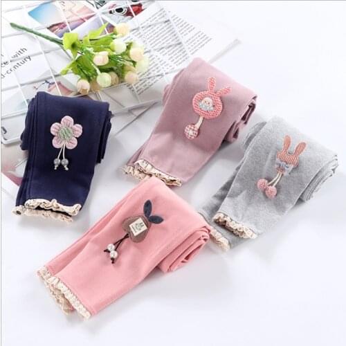 2021 New Girls' Leggings Spring Students Korean Casual Pants Girls Outer Wear Stretch Pants Childrens Clothing