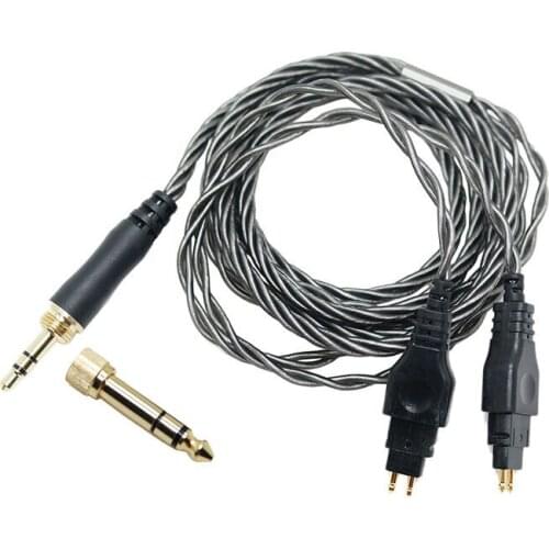 New Quality Cable For Sennheiser HD414 HD650 HD600 HD580 HD565 HD545 HD535 HD525 HD265 HD25 3.5mm/6.35mm Headphone