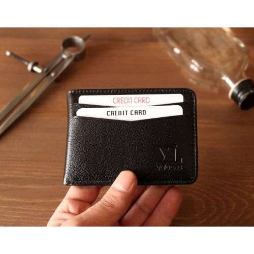 Valuaes Personalized Horizontal Wallet Handmade Genuine Leather Wallets 2021 Minimalist Card Holder Coin Holder Men Women Gift